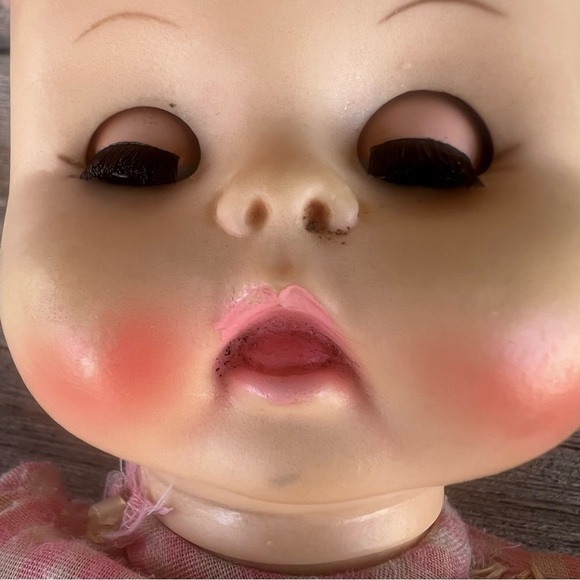 Vintage 1971 Effanbee Doll 8171 Soft Body Molded Hair Green Sleepy Eyes 14” READ - Picture 8 of 14